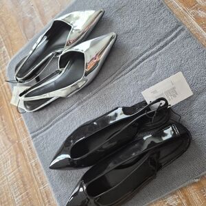 H&M Silver and Black Heels